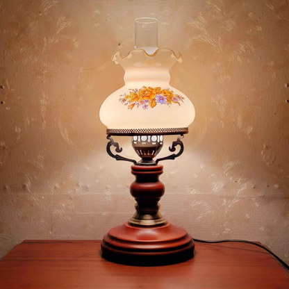 LumaSophie – Klassische rotbraune Urnen-Tischlampe 0