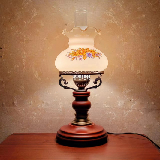 LumaSophie – Klassische rotbraune Urnen-Tischlampe 0