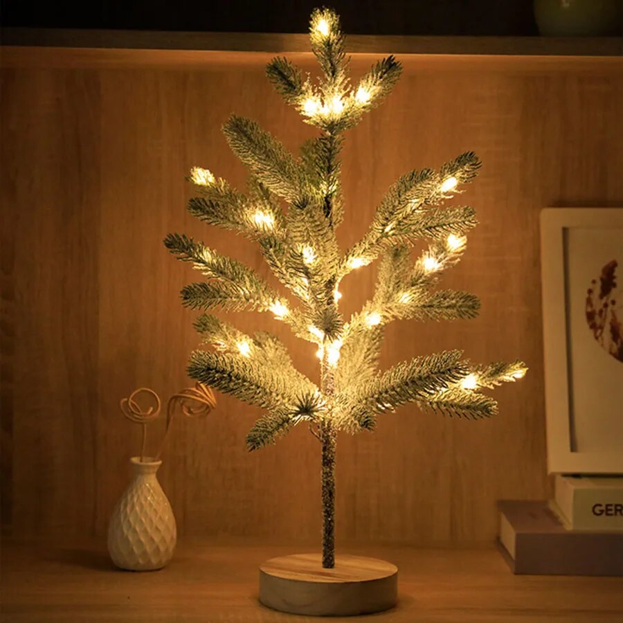 LumiPine – LED Weihnachtsbaum Tischlampe mit Warmweißem Licht 0