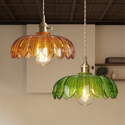 Lumoro | Elegante Hängelampe mit Glasblumen 3