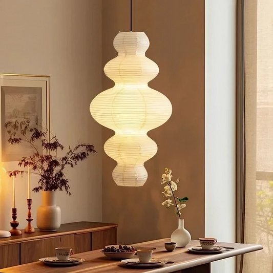 Lumory | Mehrschichtige Reispapier-Pendelleuchte für minimalistische Eleganz 0