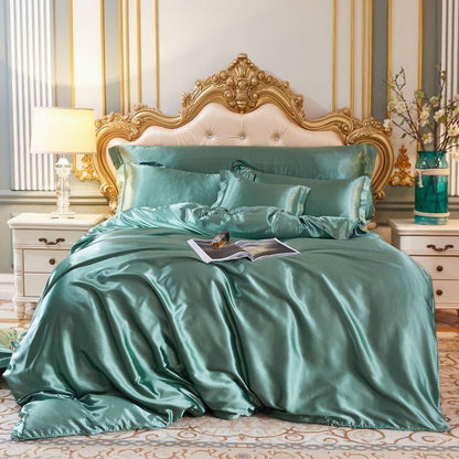 LuxeGlow – Satin-Bettwäscheset mit Baumwollgefühl 9