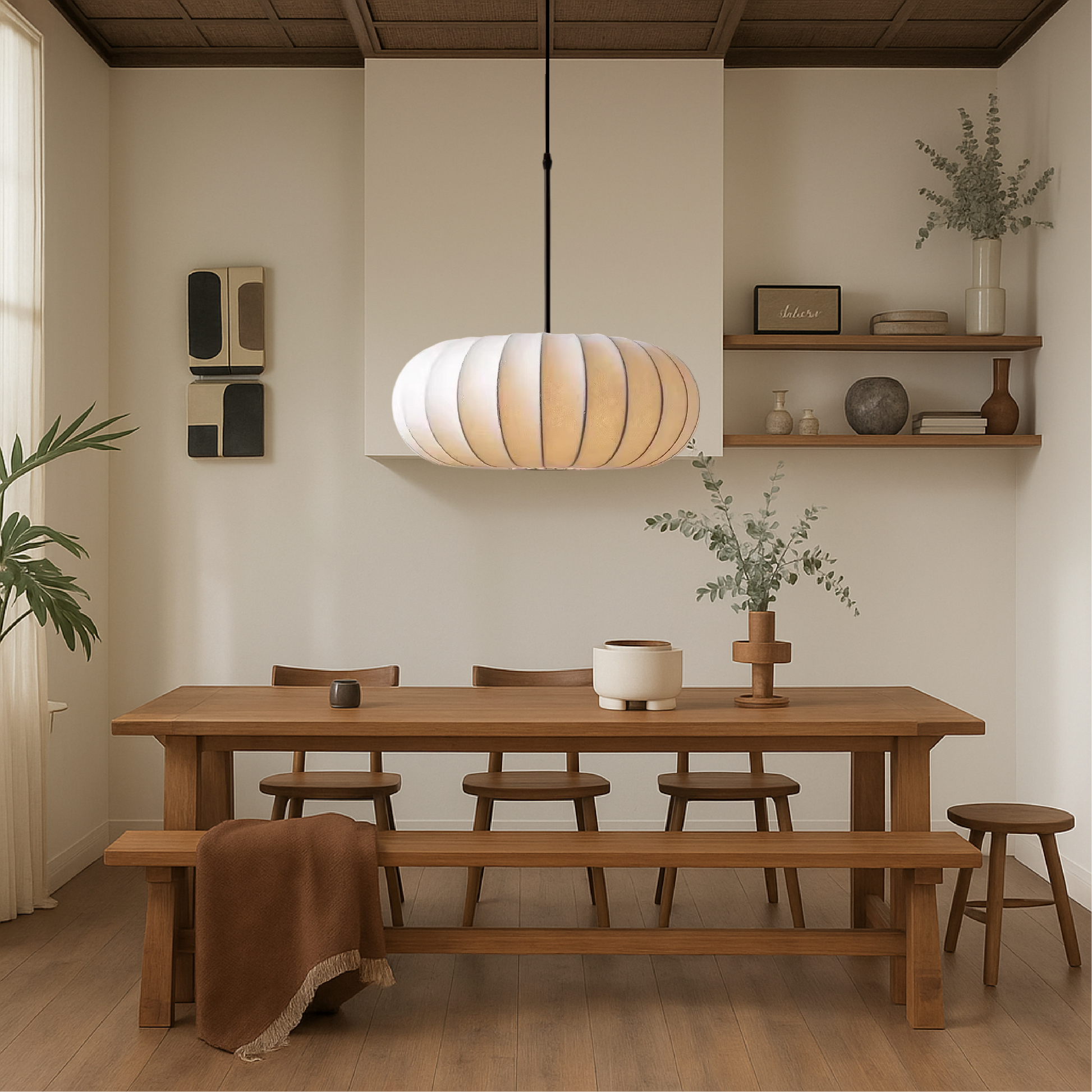 Luxona | Moderne Eleganz Seiden-Hängelampe 1