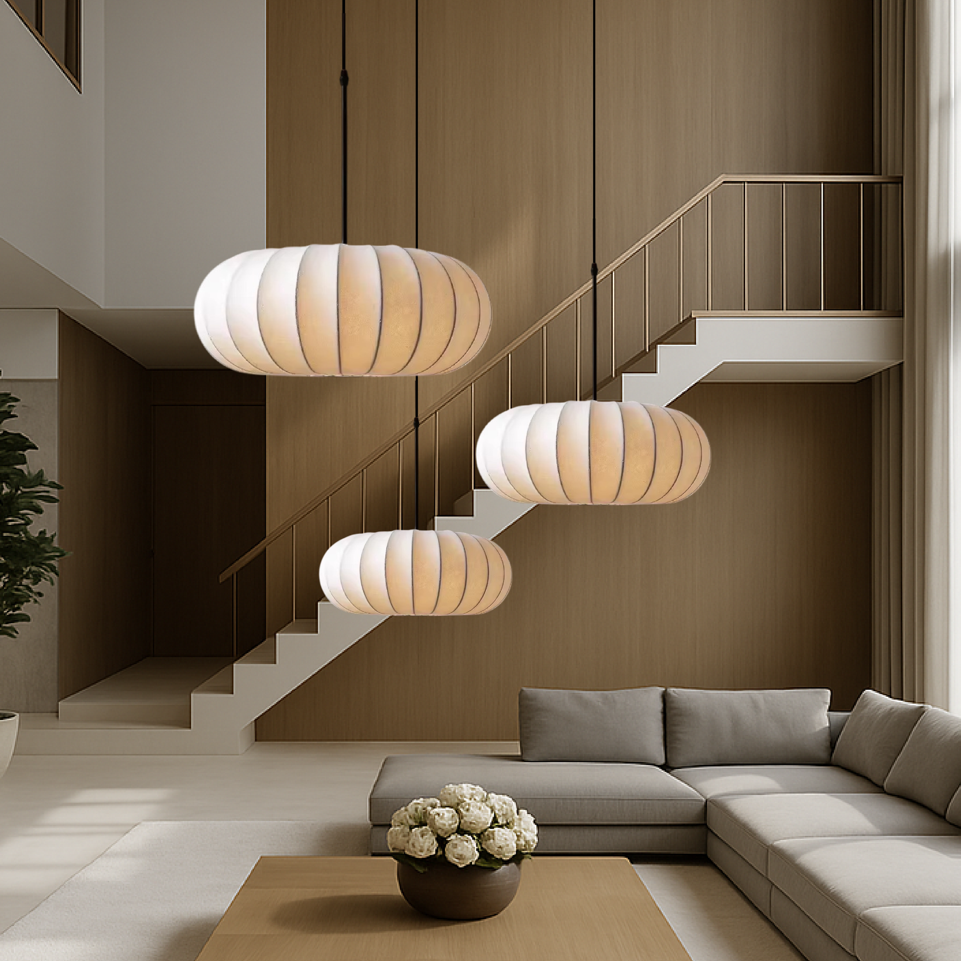 Luxona | Moderne Eleganz Seiden-Hängelampe 4