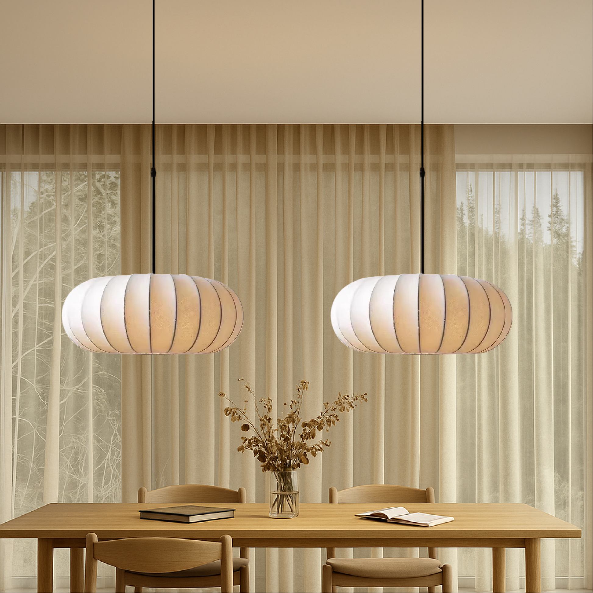 Luxona | Moderne Eleganz Seiden-Hängelampe 5