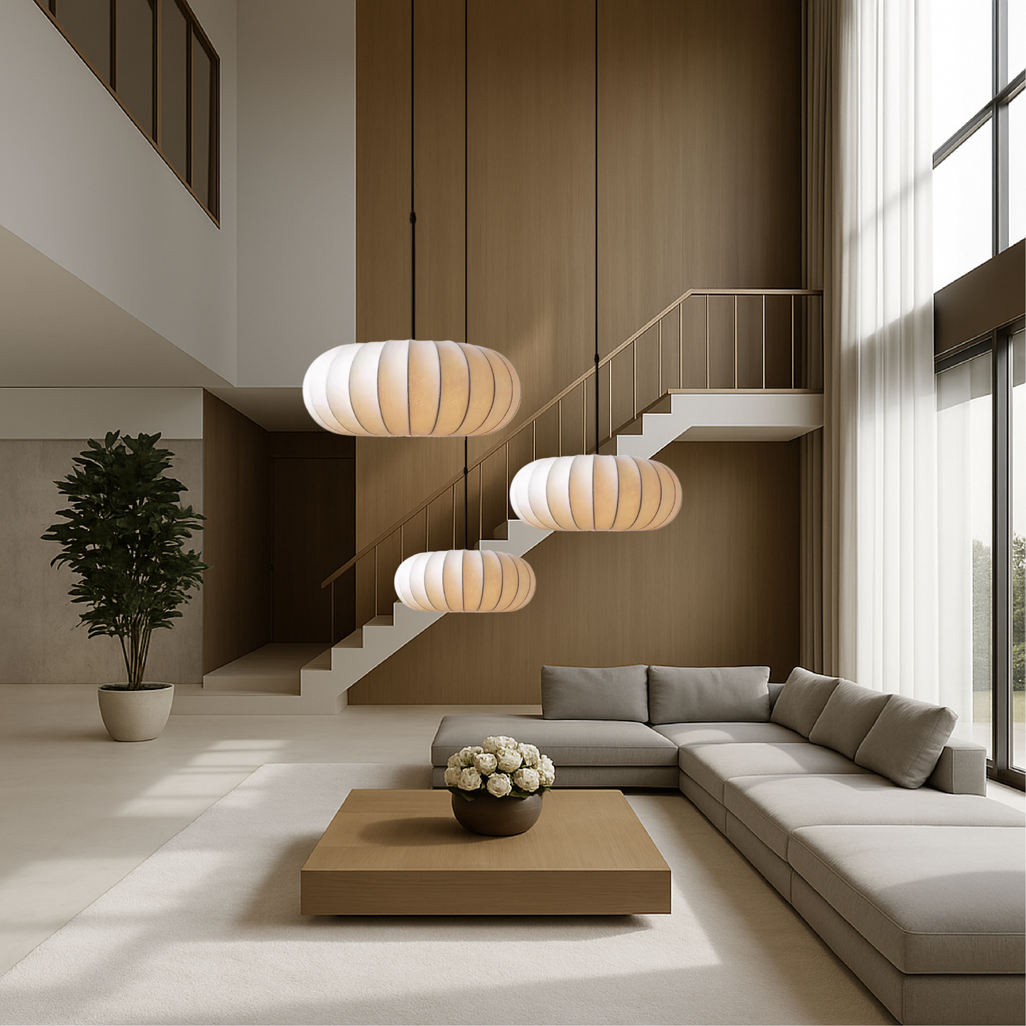 Luxona | Moderne Eleganz Seiden-Hängelampe 7