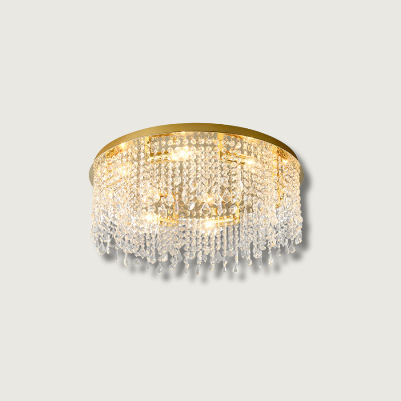 Luxuriöse Deckenlampe aus Kristall und Edelstahl für Wohnzimmer oder Schlafzimmer – Elegante Innenbeleuchtung 1