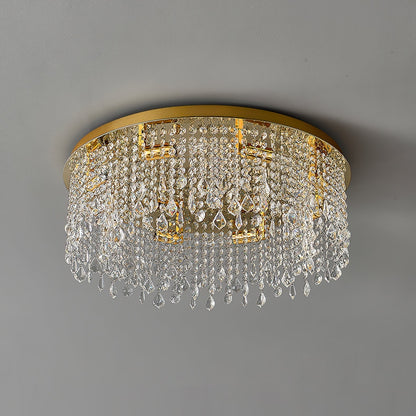 Luxuriöse Deckenlampe aus Kristall und Edelstahl für Wohnzimmer oder Schlafzimmer – Elegante Innenbeleuchtung 3