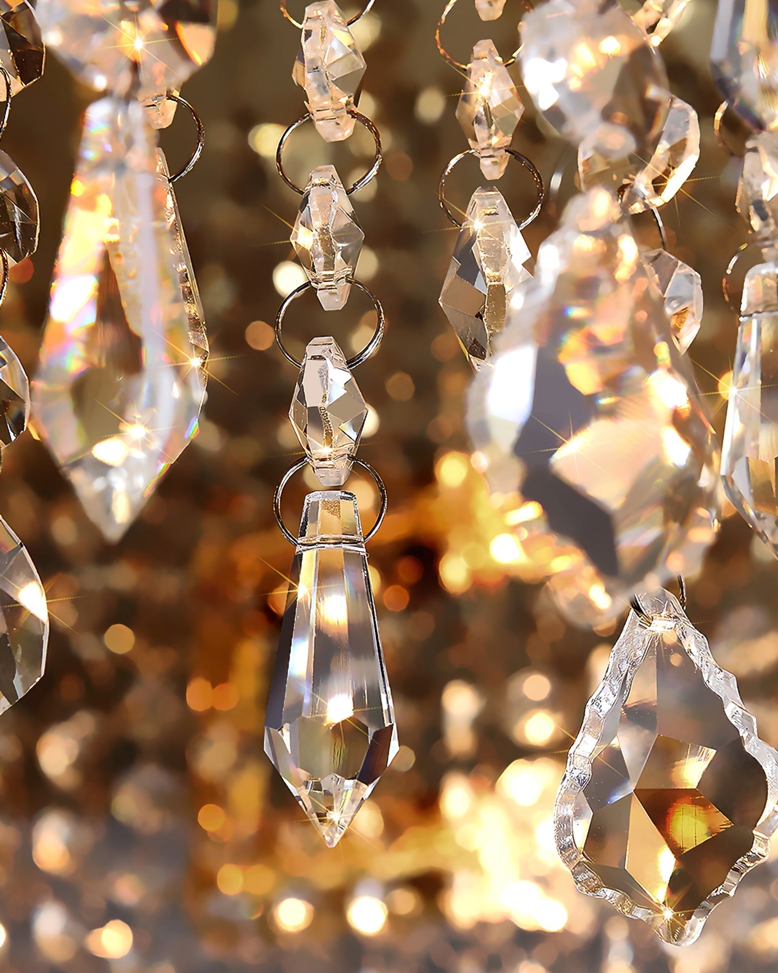 Luxuriöse Deckenlampe aus Kristall und Edelstahl für Wohnzimmer oder Schlafzimmer – Elegante Innenbeleuchtung 6