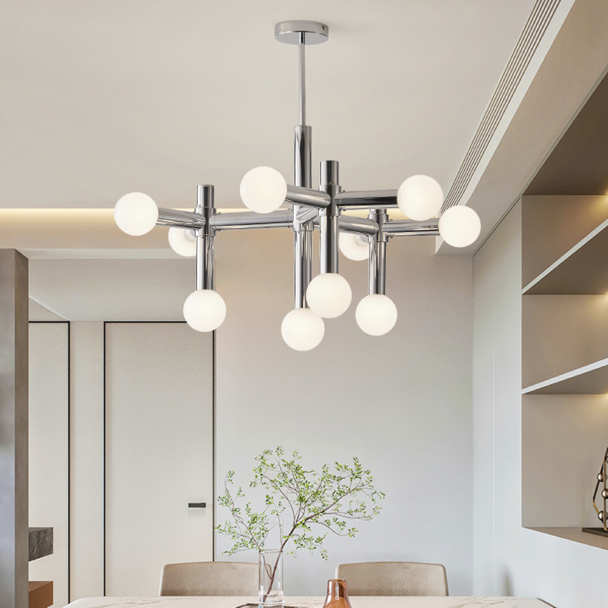 Lysiq | Künstlerischer Bauhaus-Kronleuchter aus Metall für ästhetische Innenräume 4