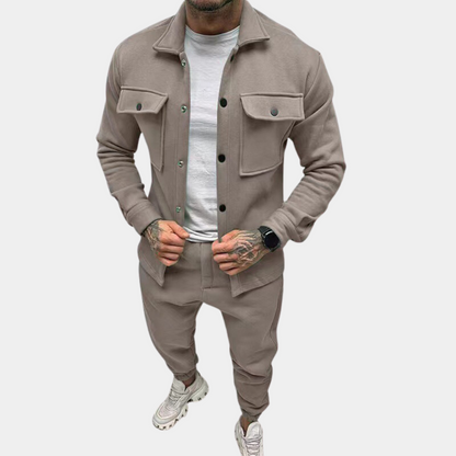 Variant image for Herren Set Oliv Größe M Baumwolle Zwei-Teiler für Männer-3