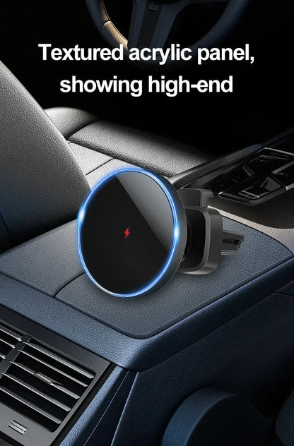 Magnetische Auto Ladehalterung mit 15W Schnellladung und 360° Drehfunktion – Kabelloses Laden für iPhone und Qi-Geräte 2