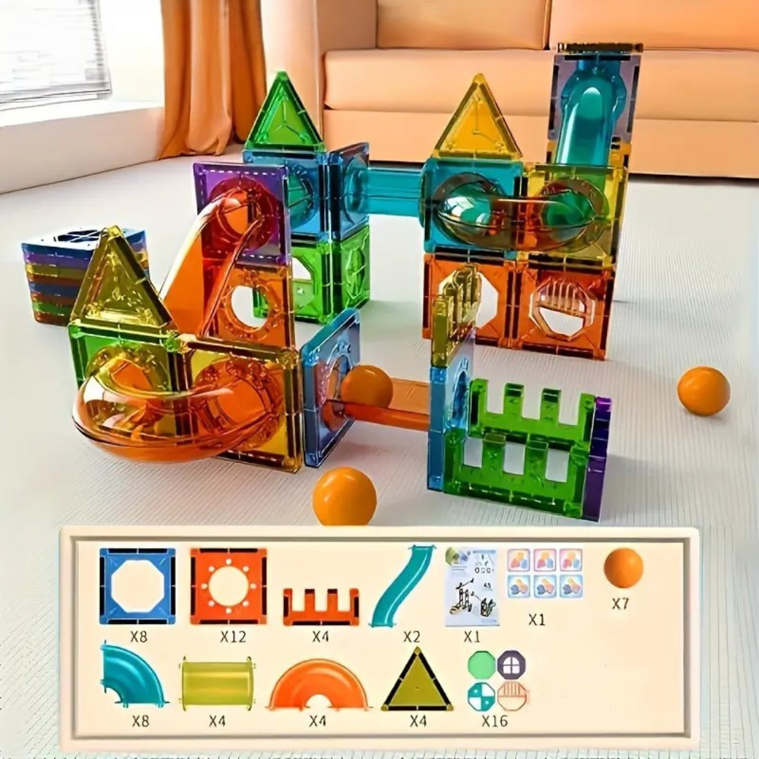 Magnetisches Gebäudespielzeug mit LED-Beleuchtung – 69 Teile für kreative Kinder, STEM-Fähigkeiten und unendliche Bauideen 2