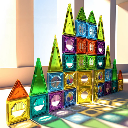 Magnetisches Gebäudespielzeug mit LED-Beleuchtung – 69 Teile für kreative Kinder, STEM-Fähigkeiten und unendliche Bauideen 3