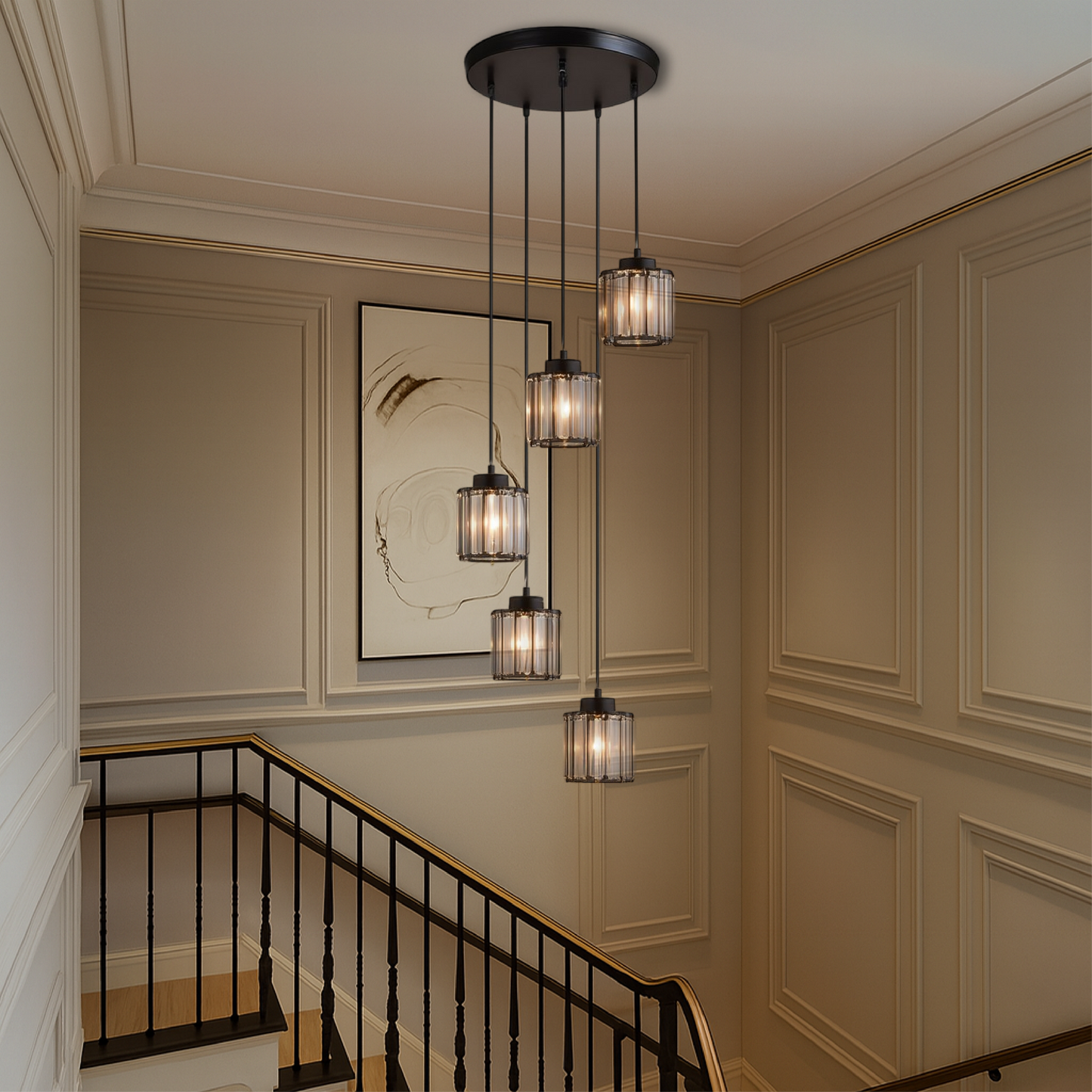 Marbleux | Moderner Kristall-Treppenleuchter 5
