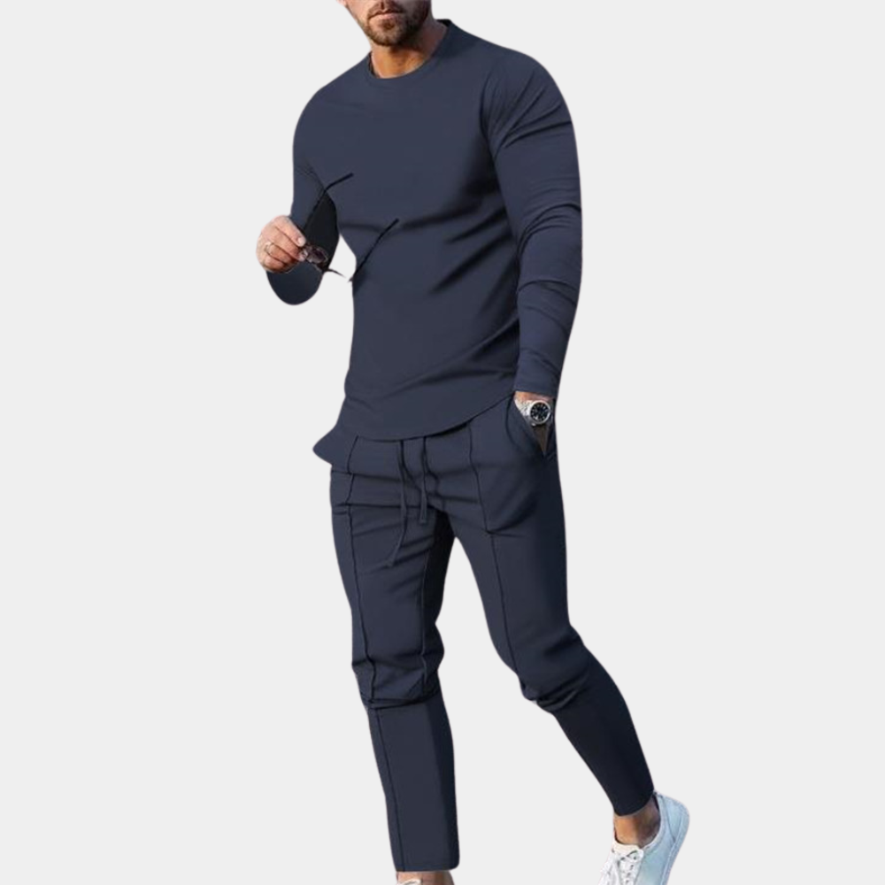 Herren Set Atmungsaktiv Zweiteilig Elastischer Bund Komfort für entspannte Tage-3