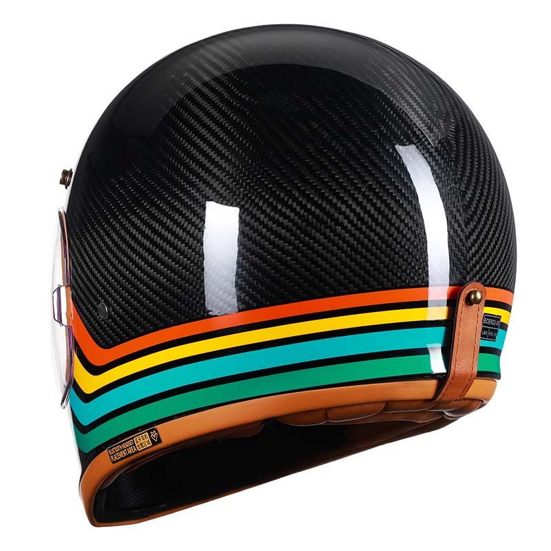 Men's Full Face Motorcycle Helmet Carbon Fiber Lightweight DOT ECE Approved 3