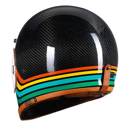 Men's Full Face Motorcycle Helmet Carbon Fiber Lightweight DOT ECE Approved 3