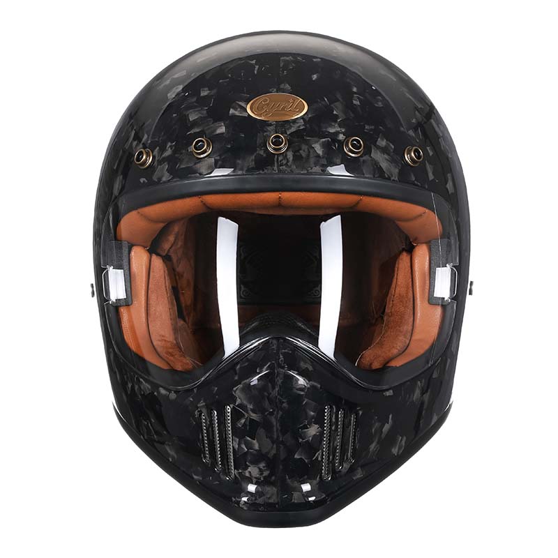 Men’s Full Face Motorcycle Helmet Lightweight Carbon Fiber DOT ECE Approved 1