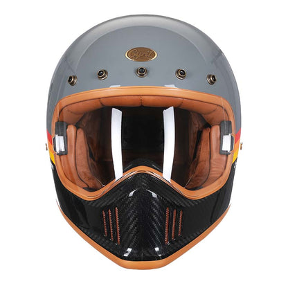 Men’s Full Face Motorcycle Helmet Lightweight Carbon Fiber DOT ECE Approved 1
