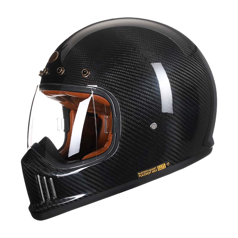 Men’s Full Face Motorcycle Helmet Lightweight Carbon Fiber DOT ECE Approved 2