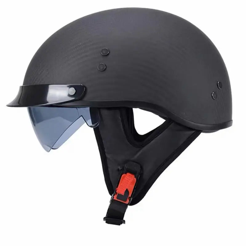 Men’s Half-Face Helmet Carbon Fiber Lightweight Retro Style 7