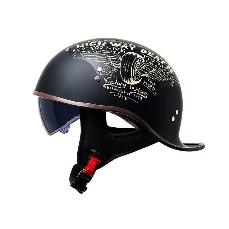 Men’s Half Helmet DOT Approved High-Strength ABS with UV Protection 6