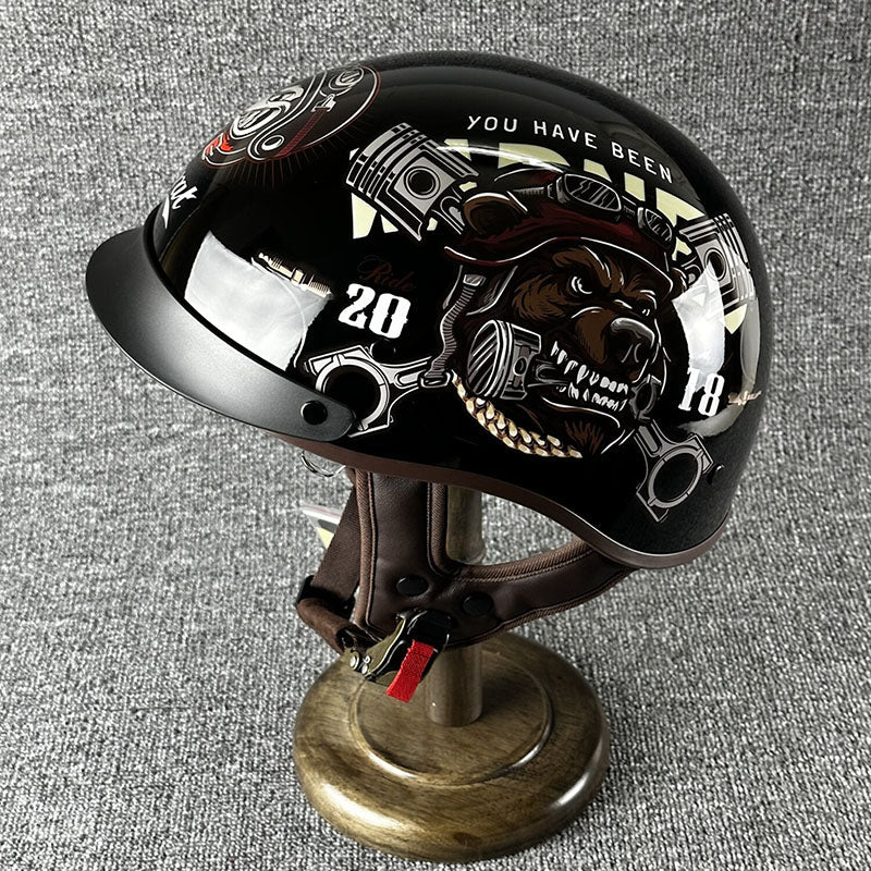Men’s Half Helmet Stylish Lightweight Microfiber 1