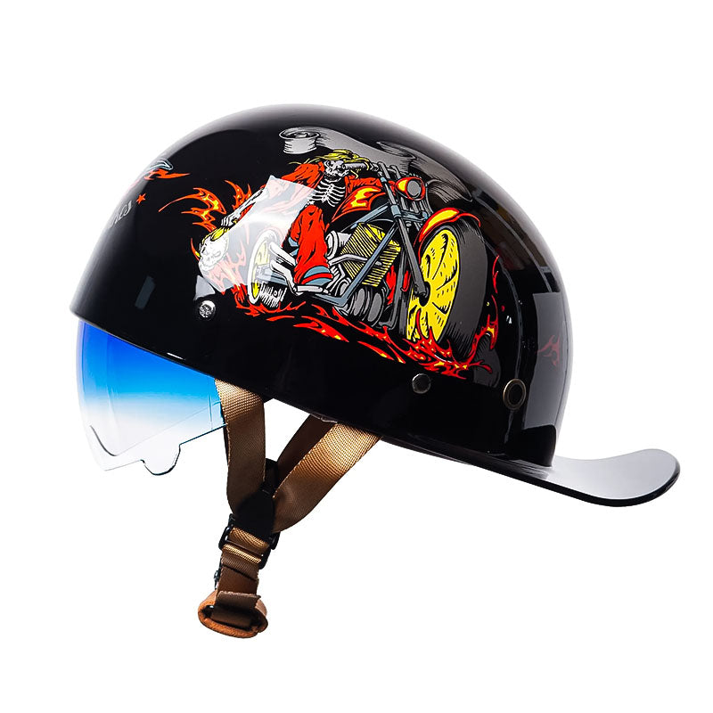 Men’s Motorcycle Helmet DOT Approved ABS Shell Lightweight 17