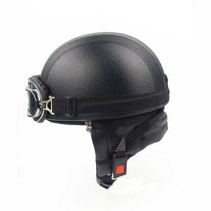 Men’s Motorcycle Helmet Retro Half Design Glossy Finish 1