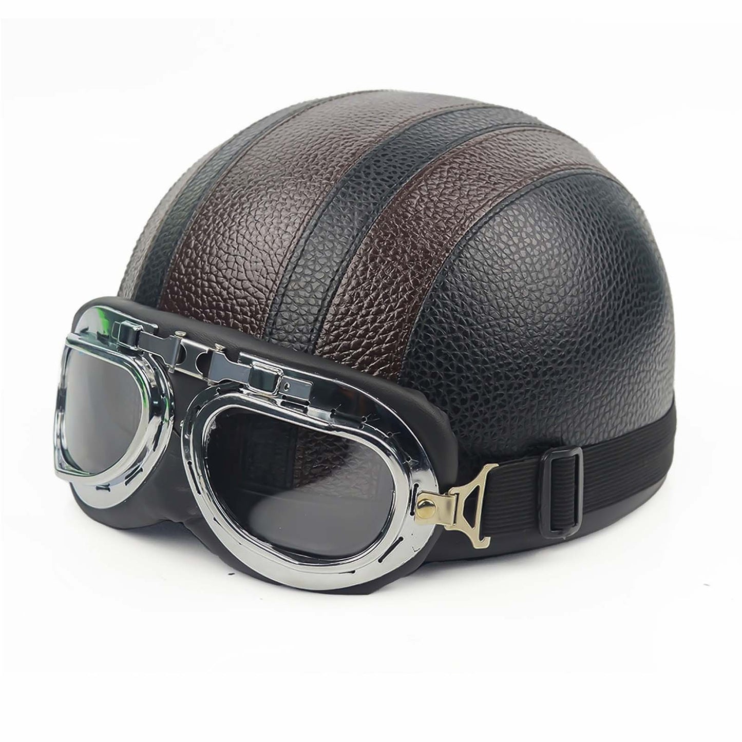 Men’s Motorcycle Helmet Retro Half Design Glossy Finish 4