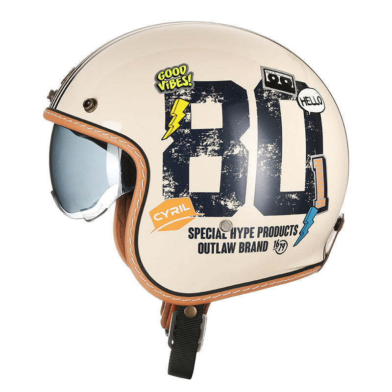 Men’s Open Face Motorcycle Helmet Lightweight ABS with EPS Foam 2