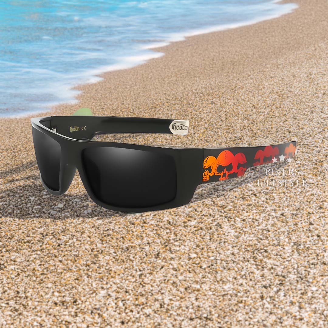 Men’s Polarized Sunglasses Bold Skull Design UV Protection Lightweight Durable 5