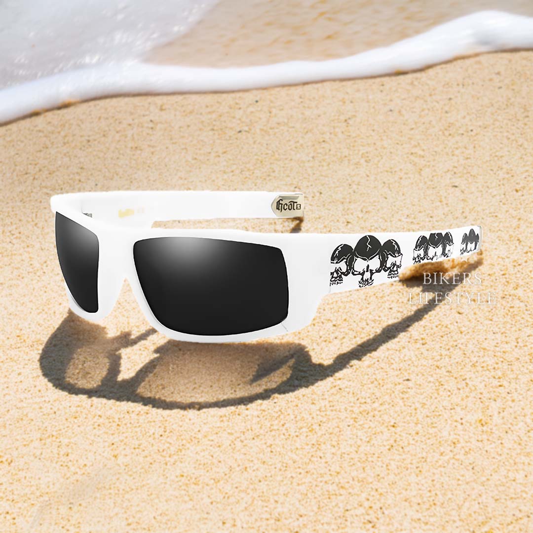 Men’s Polarized Sunglasses Bold Skull Design UV Protection Lightweight Durable 7
