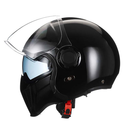 Men’s Vintage Modular Motorcycle Helmet Double Lens DOT ECE Approved ABS Shell 17