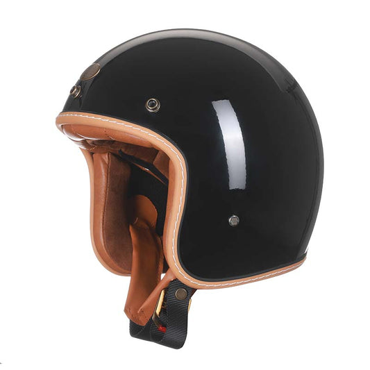 Men’s Vintage Motorcycle Helmet Low Profile DOT ECE Approved 0