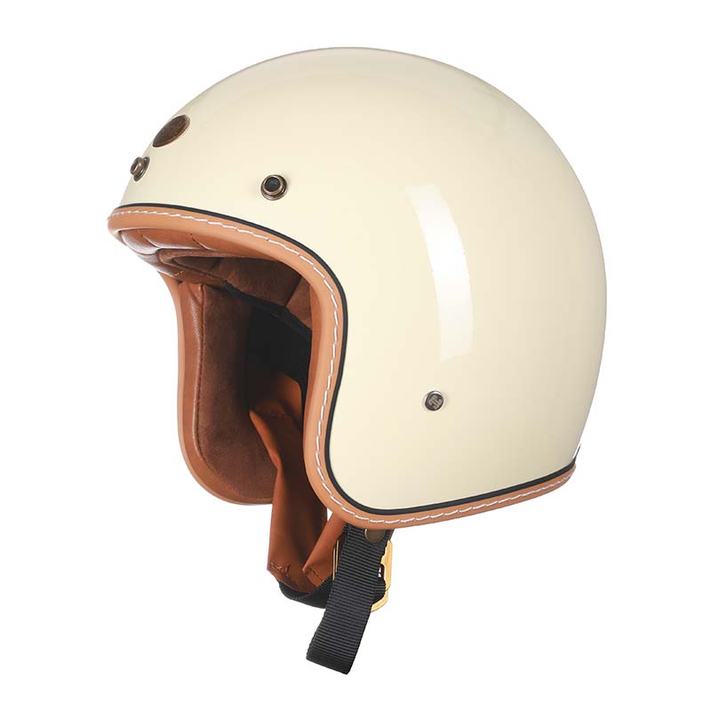 Men’s Vintage Motorcycle Helmet Low Profile DOT ECE Approved 10