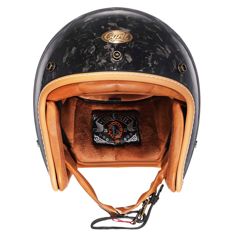 Men’s Vintage Motorcycle Helmet Low Profile DOT ECE Approved 2