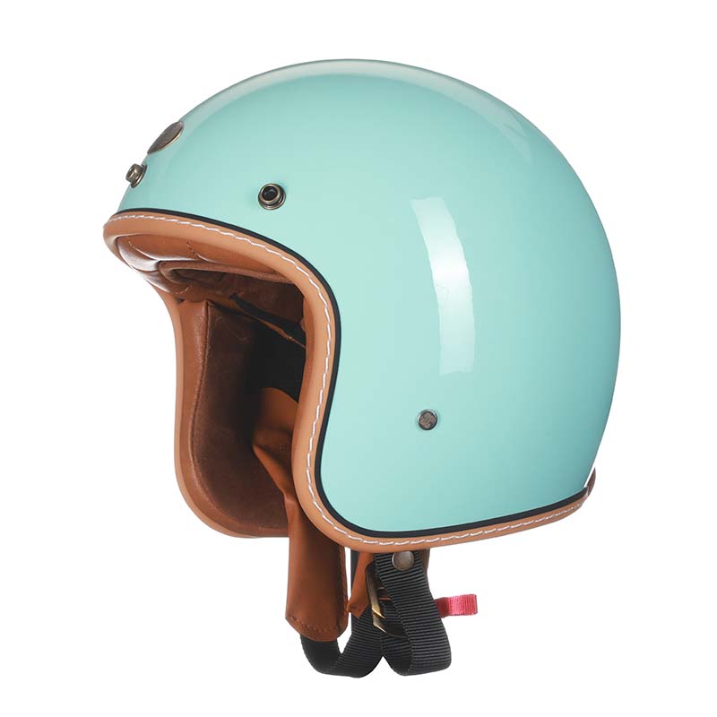 Men’s Vintage Motorcycle Helmet Low Profile DOT ECE Approved 6