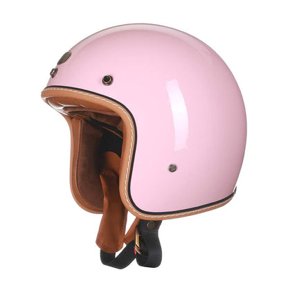 Men’s Vintage Motorcycle Helmet Low Profile DOT ECE Approved 7