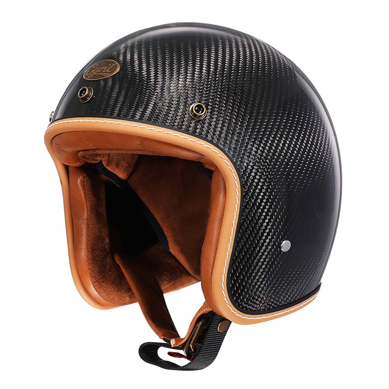 Men’s Vintage Motorcycle Helmet Low Profile DOT ECE Approved 9