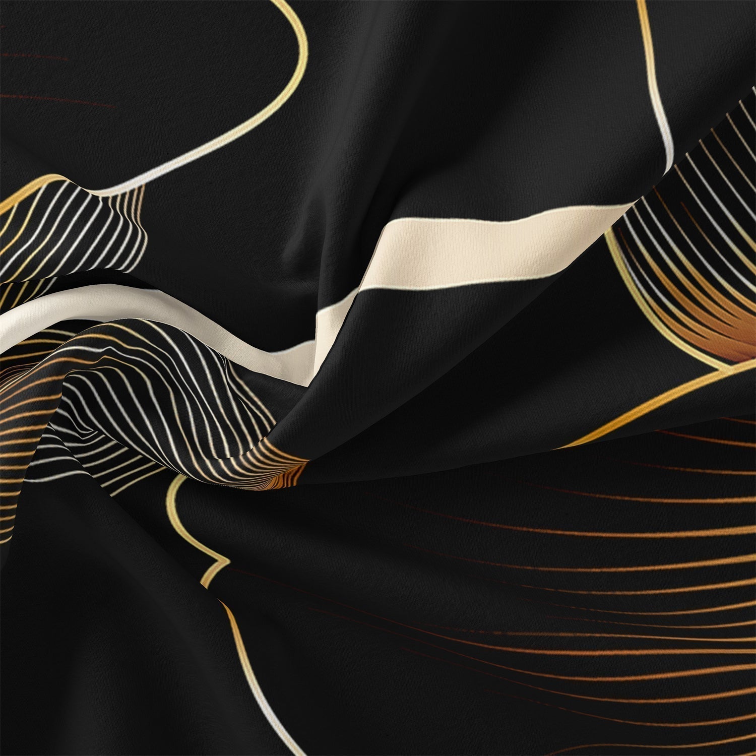 MidnightPetals – Elegantes Bettwäscheset in Schwarz und Gold 4