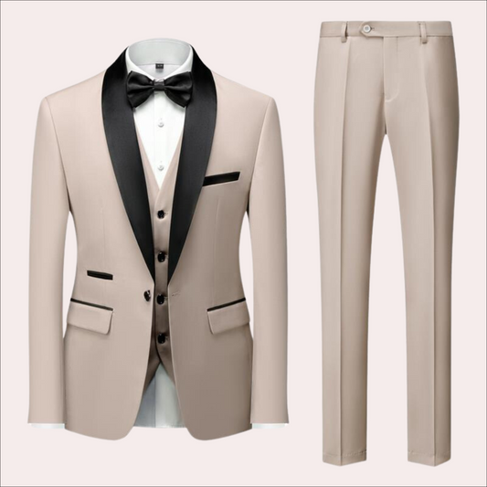 Mikkel - Stylish Black Suit for Men, Slim Fit Wedding Suit, 2-Piece Set-1