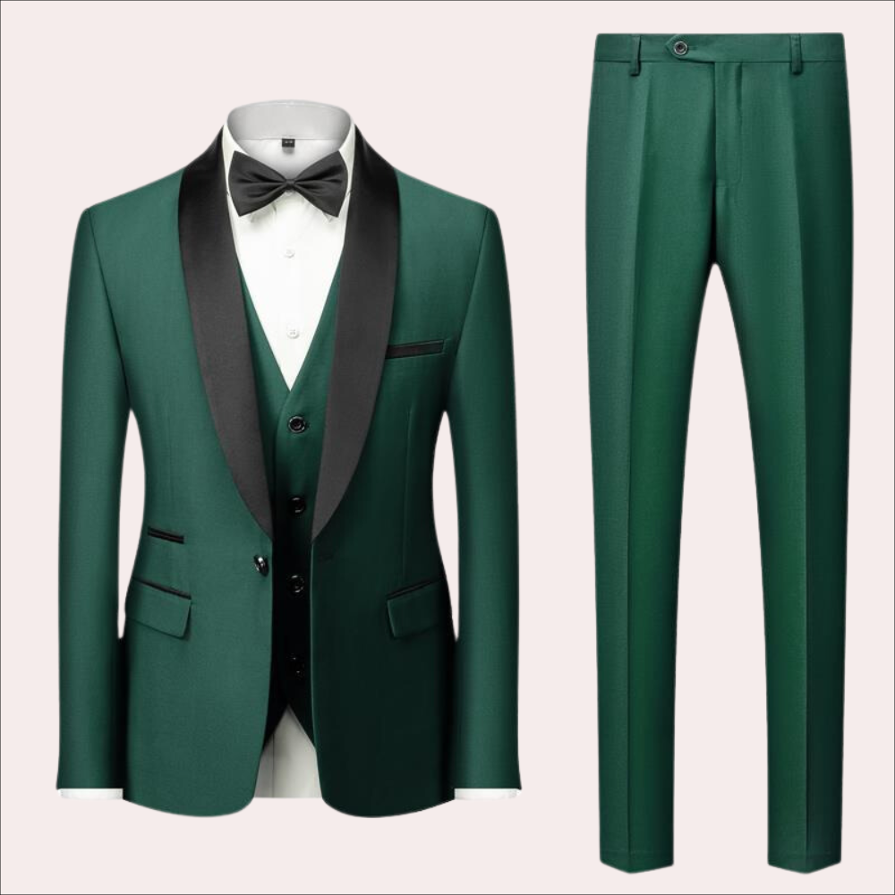 Variant image for Mikkel - Stylish Black Suit for Men, Slim Fit Wedding Suit, 2-Piece Set-19