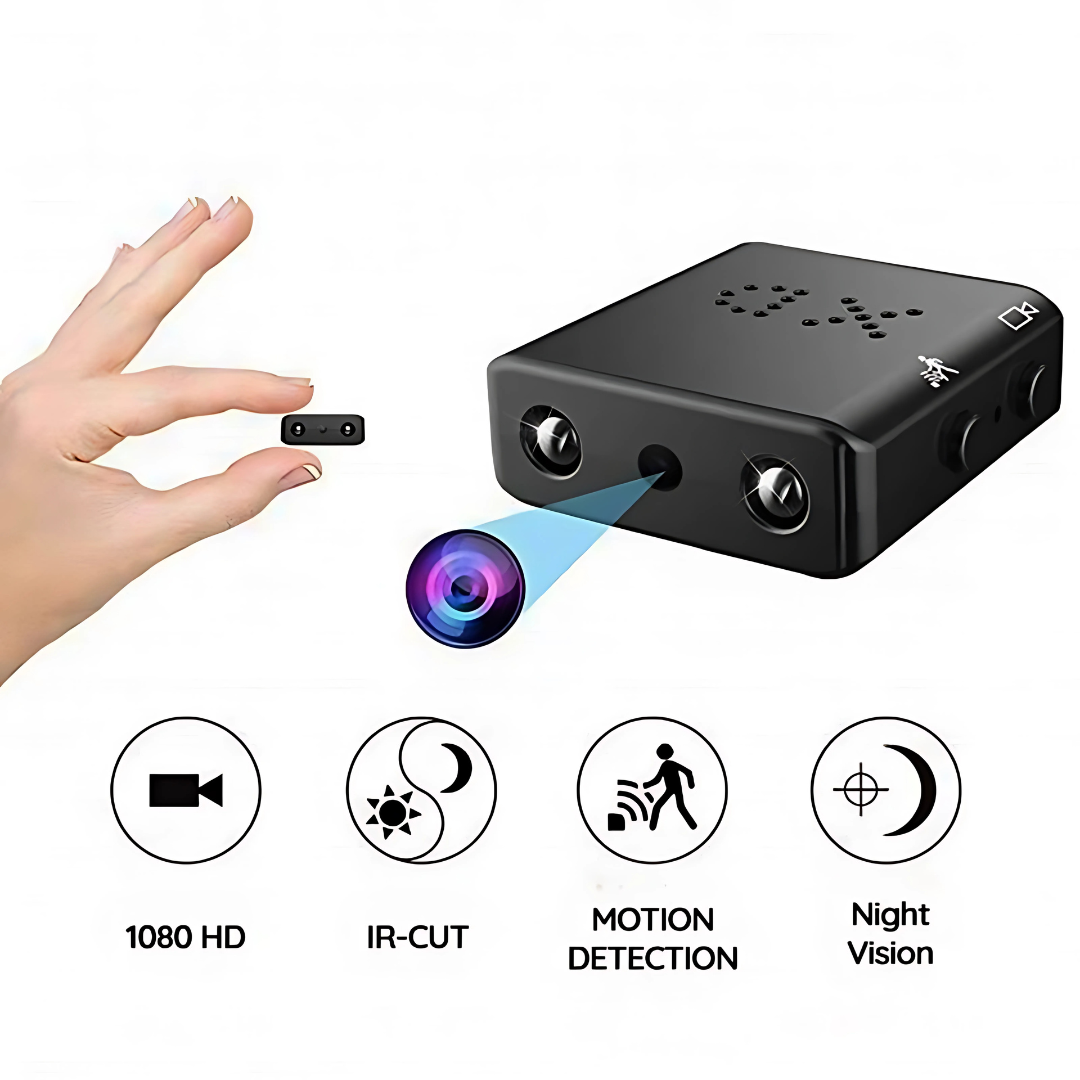 Mini HD Sicherheitskamera für Außen mit Nachtsicht und WLAN – Kompakte Überwachungskamera mit Bewegungserkennung 1