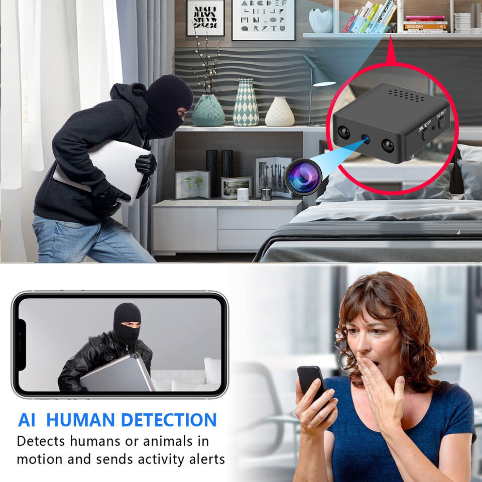 Mini HD Überwachungskamera WLAN Innen Nachtsicht Kompakt Weitwinkel 3