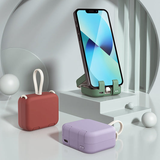 Mini Powerbank mit Handyhalterung – Tragbare 4000mAh Powerbank für iPhone und Android 1