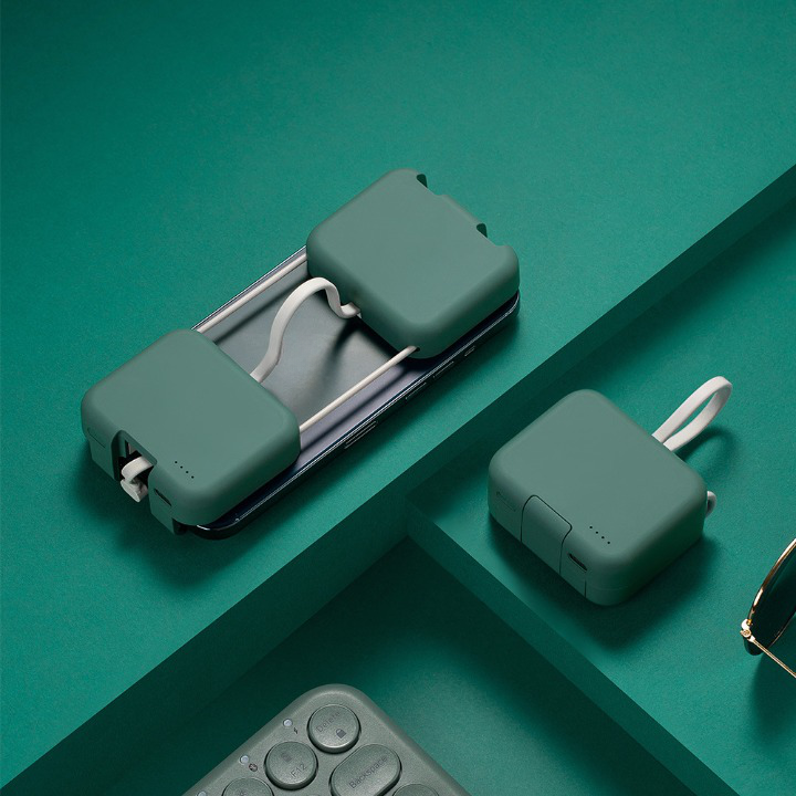 Mini Powerbank mit Handyhalterung – Tragbare 4000mAh Powerbank für iPhone und Android 3