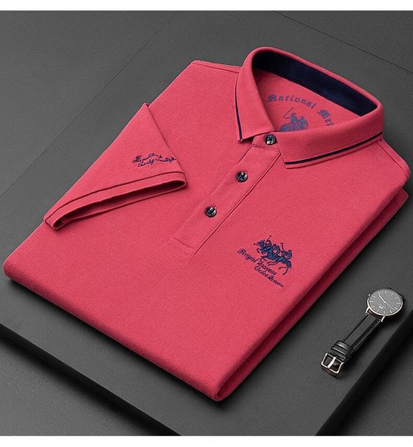 Herren Polo Shirt Schwarz Größe L Baumwollmischung-5