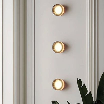Modern Wall Light Elegant Dimpled Design Metal and Glass Sconce 1